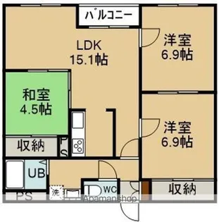 ル・ノール人見町【4階】の間取り