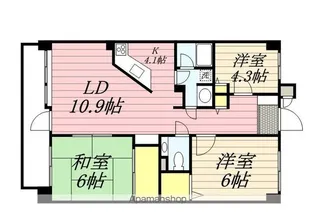 エスポワール八柱【4階】の間取り