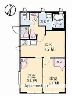 グランバリエ己斐中【1階】の間取り