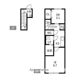 LEVEL VIJF A【202号室】の間取り