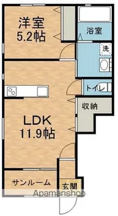 クアトロ常盤【1階】の間取り