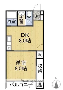 COCO大宮B棟【201号室】の間取り