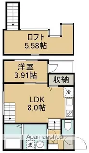 アクアエステラ新田【1階】の間取り