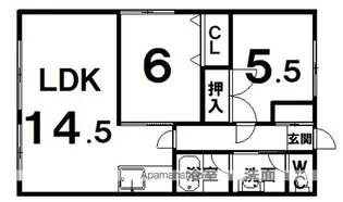 愛国パールハイツ【2階】の間取り