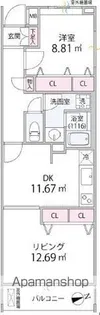 ル・クール【3階】の間取り
