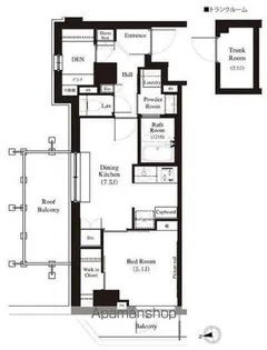東京都中野区江原町2丁目【マンション】の間取り