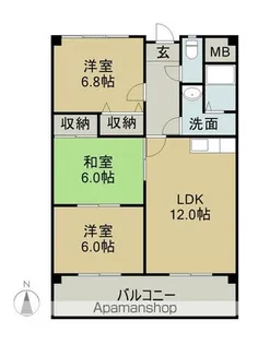 カサ・フェリスⅡ【302号室】の間取り