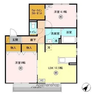 ローズガーデン・レジス ABCD【2階】の間取り