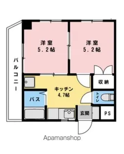 広瀬ビル【201号室】の間取り