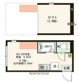 スカイハウス南小岩【2階】の間取り