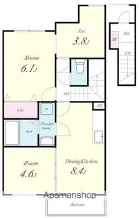 ダイナックC【203号室】の間取り
