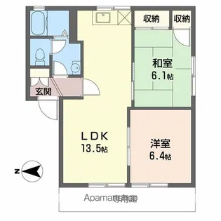 パークサイド・イズミ D号館【1階】の間取り