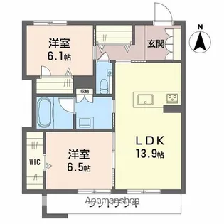 リーベン メーア【1階】の間取り