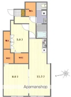 マーレ都立家政【104号室】の間取り
