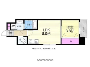 メイクス京橋川2【403号室】の間取り