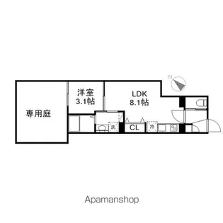 LUORE黒川EAST【1階】の間取り