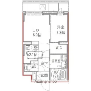 サザンクレスト高師浜【5階】の間取り