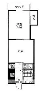 1DKの間取り画像