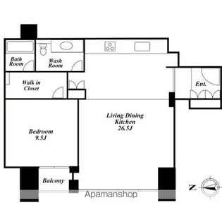 KDXレジデンス四谷【1階】の間取り
