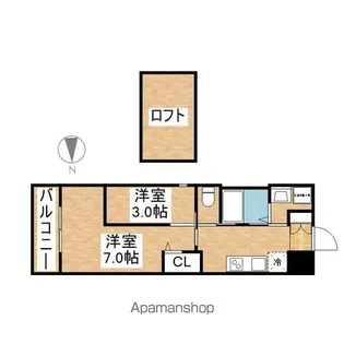 FLAT御器所【3階】の間取り