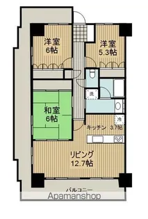 サーパス二番町第2【201号室】の間取り