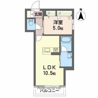 I.Z.M【1階】の間取り