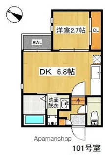 GRANDTIC SK 西新【1階】の間取り