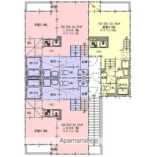 CASAFELICE長田【201号室号室】の間取り