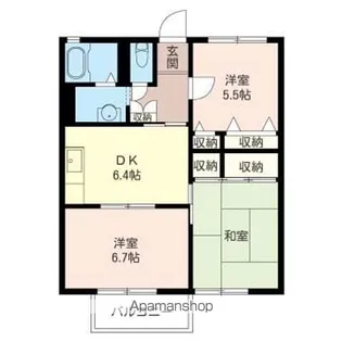 ホワイトハウス【201号室】の間取り