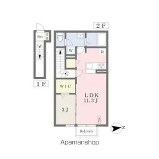 ボナールコート入江【202号室号室】の間取り