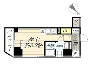 神奈川県横浜市鶴見区生麦1丁目【マンション】の間取り