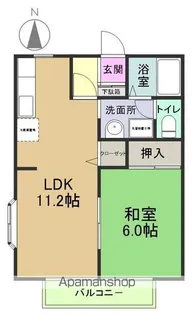 ビバリー大館C棟【C202号室】の間取り