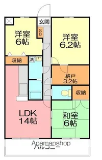 フロラシオン【402号室】の間取り