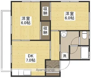 小砂ハイツ【2階】の間取り