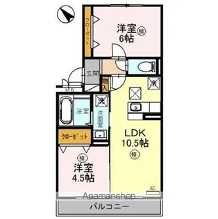 アンクレージュ AB【1階】の間取り