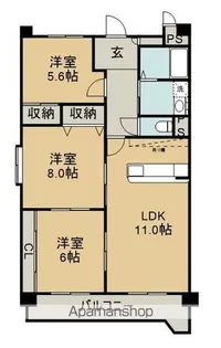 サニーコート清城【404号室】の間取り