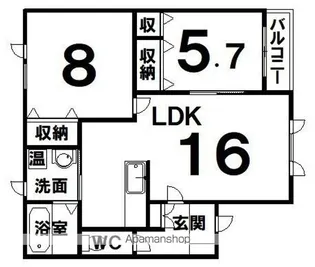 EAST GARDENⅡ【205号室】の間取り
