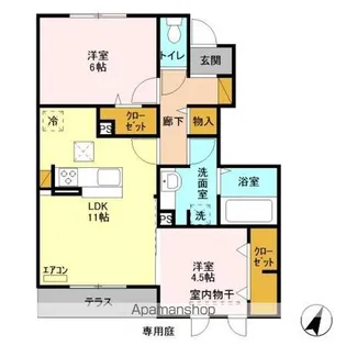 カーネリアン【1階】の間取り