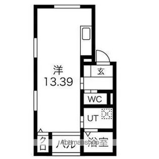 アジュール平戸橋【101号室】の間取り