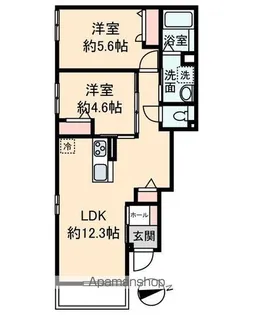 ROSE COURT C【101号室】の間取り
