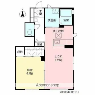 かぐや姫パーク【B101号室】の間取り