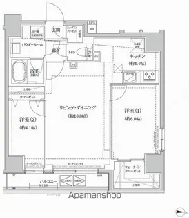 RELUXIA本所吾妻橋Ⅲ【9階】の間取り