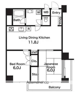 ライブ赤羽【1階】の間取り