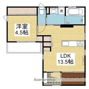 ホワイトボックス B棟【1.号室】の間取り