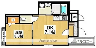 ロイヤルコートあびこ【1階】の間取り