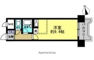 朝日プラザエザース中央Ⅱ【406号室】の間取り