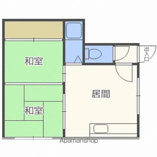 コーポやすらぎA【2階】の間取り