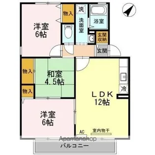 マノワールアセヴェ B棟【2階】の間取り