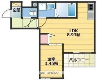 GAIA 櫛原【3階】の間取り
