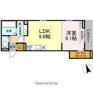 (仮称)D−ROOM甲府市徳行3丁目【301号室号室】の間取り